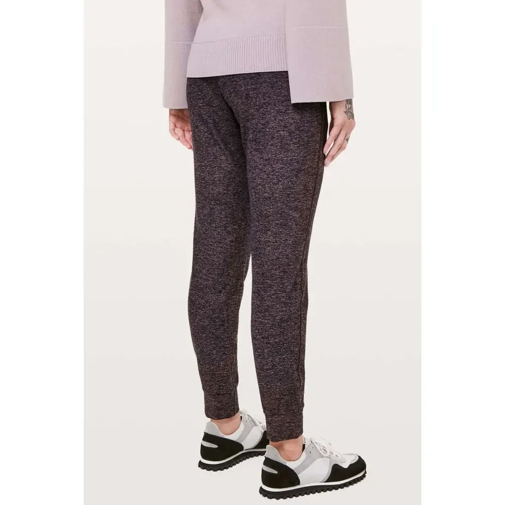 Lululemon Ready To Rulu Pant Heathered Spanish Rose Black Womens Size 4